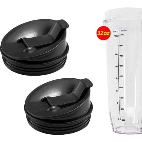 1pcs 32 oz Ounce Cup with 2 Sip N Seal Lids Spare Replacement Parts Accessories for Nutri Ninja Auto-iQ and Duo Blenders Juicer