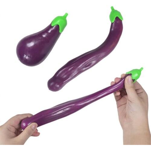 Squeeze Toys Slowly Rising Simulation Giant Eggplant Carrot Stress Relief Toys Anti-stress Shape Toy TPR Toy