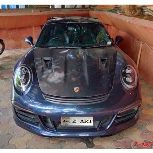 Z-ART 911 GT2 RS front trunk bonnet for 911 2012-2018 carbon fiber front hood for 991 911 carbon fiber front trunk lid for 991