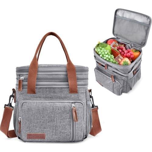 Women Food Thermal Pouchs Lunch Bags Kids Nylon Bento Tote Office Outdoor Camping Picnic Fruit Snack Cooler Handbag Accessories