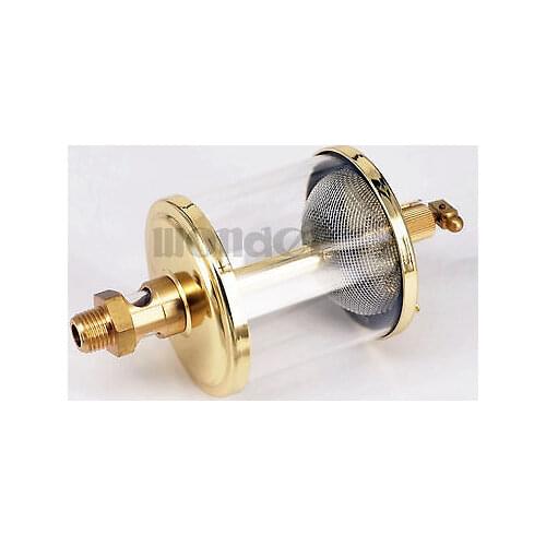 1/4" BSP Male x 2-1/2" Outer Diameter Brass Sight Gravity Drip Feed Oiler Lubricator Oil Cup For Hit Miss Engine