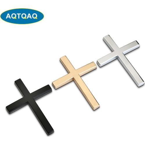 1Pcs 3D Metal Cross Car Side Fender Rear Trunk Emblem Badge Sticker Decals for JEEP Dodge BMW Mustang Volvo Chevrolet