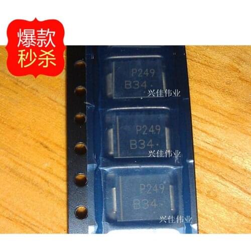 10PCS New MBRS340T3G B34 Schottky diode 3A / 40V DO214AB SMC