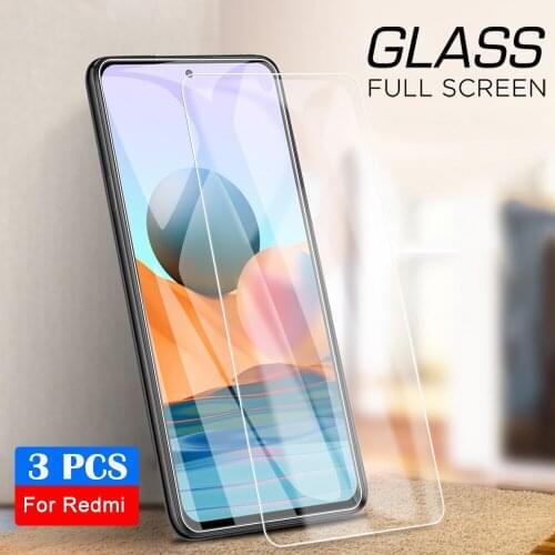 3pcs Tempered Glass For Xiaomi Redmi Note 10 4G Screen Protector For Redmi Note 10 Anti-Scratch Protective Glass Full Cover Film