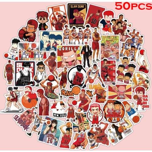 50Pcs Slam Dunk Sticker Childrens Toy Graffiti Sticker DIY Mobile Phone Case Luggage Bike Waterproof Sticker