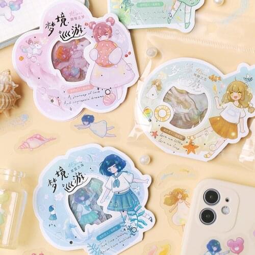 8pakcs/LOT dream Tour series daily Creative cute lovely deceration DIY PVC sticker
