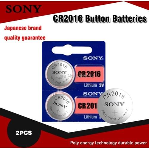 2Pcs For Sony CR2016 Original Lithium Button Battery 3V cr 2016 DL2016 KCR2016 BR2016 Coin Cell batteries for watch computer