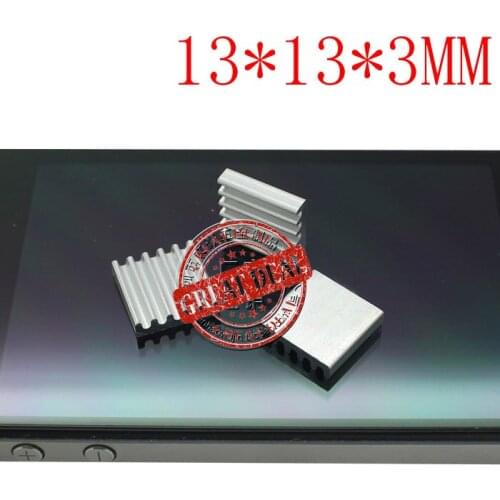 Free Shipping Wholesale 100PCS Small Aluminum heatsink 13*13*3MM High quality radiator Block silver color IC heatsink
