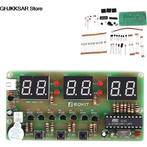 C51 Digital DIY Electronic Clock Kit Suite DIY Kit Six 6 Bits Electronic Parts and Components Eletronicos Electronic DIY Kit Set