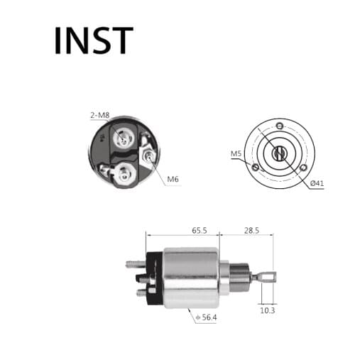 ELECTROMAGNETIC SWTICH SOLENOID FOR 12V 1.1KW 0.331.303.100 0.331.303.124 0.331.303.125 0.331.303.624 9.330.081.066 90349451