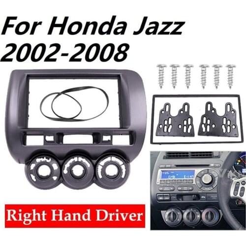 2 Din Car Stereo Frame Trim Kit Dashboard For Honda Jazz 2002-2008 RHD DVD Player Installation Bezel Fascias