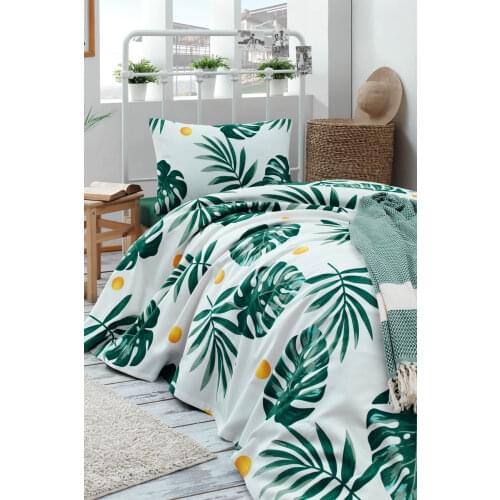 2021 PIQUE Set With Pillowcase Bedspread Sets Bed Linen Sheet Modern For Summer Coverlet Full Size Quilt Covers Bedclothes Palm