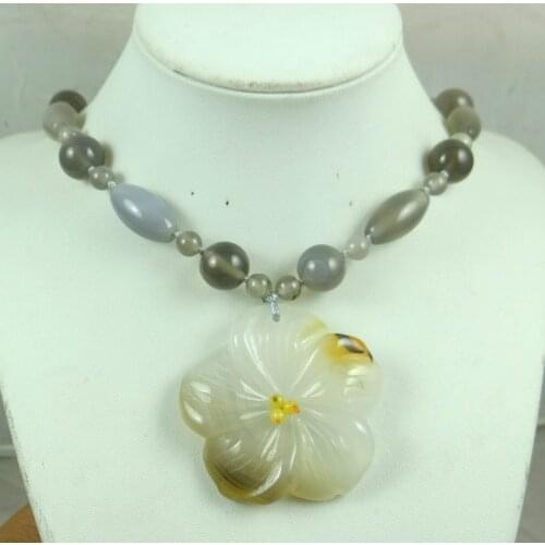 Natural stone Turquoises Quartz Crystal tiger eye lapis Opal flower pendant for diy Jewelry making necklace Accessories