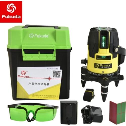 Fukuda Laser level green light blue 2/3/5 line 400 with strong light outdoor high-precision touch lithium battery cast line
