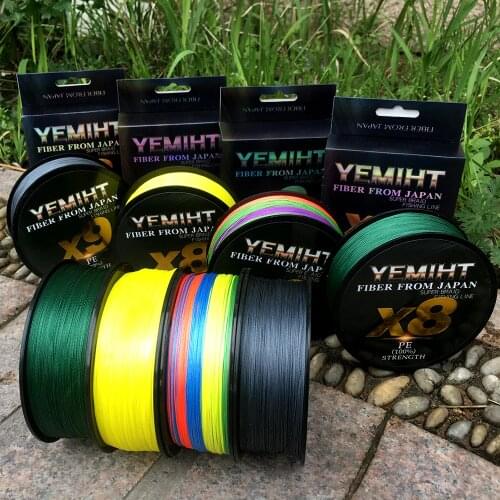YEMIHT FISHING LINE 9 Strands 8 Strands 500M 300M 100M PE Braided Fishing Line Japan Multicolour Saltwater