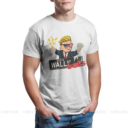 Bitcoin Investing Blockchain Hip Hop TShirt Wallstreetbets WSB The Kid GameStop Stonks Tops Leisure T Shirt Male Tee Gift Idea