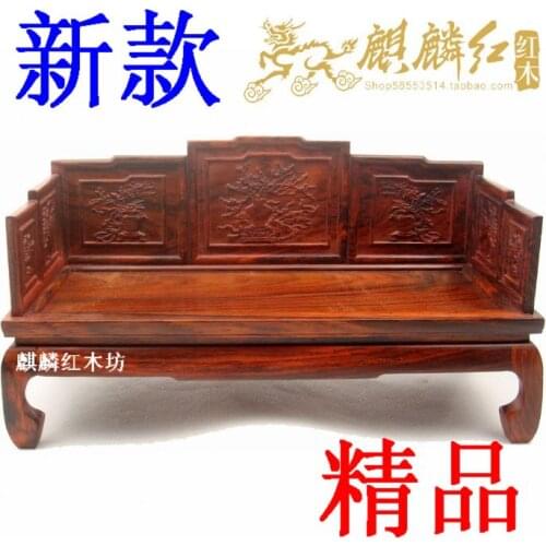 Kylin rosewood crafts miniature furniture authentic rosewood arhat bed exquisite relief model especially good workmanship