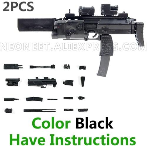 1:6 Avatar Assembly 4D Gun Model 1/6 Assault Submachine Gun MP7 Soldier Weapon Plastic Seal SBS SAS DAM Toys Hot Toys SWAT