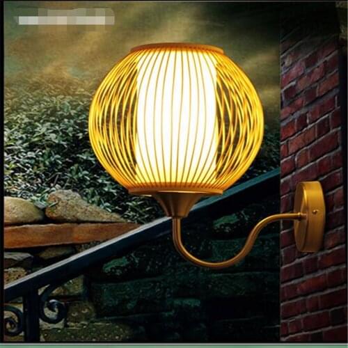 Japanese style wall lamps creative bedroom bedside lamp restaurant aisle corridor wall light bamboo art original color lights