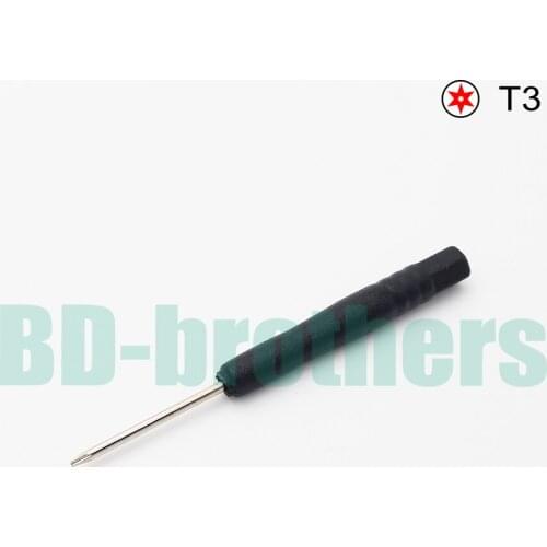 T3 Screwdriver Black 83mm Hex Torx Screw Drivers Open Tool for Hard Disk Circuit Board Phone Opening Repair 6000pcs/lot