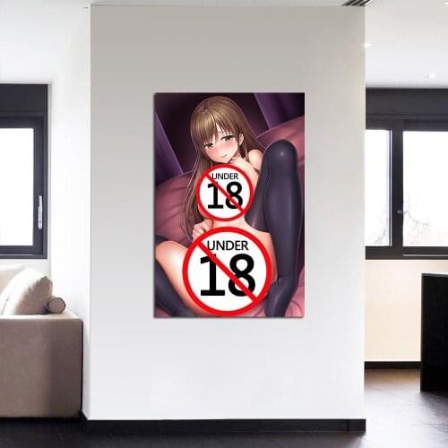 Anime Posters Sexy Beauty Wall Art Posters and Prints Adult Cartoon Canvas Painting Wall Pictures For Living Room Decor