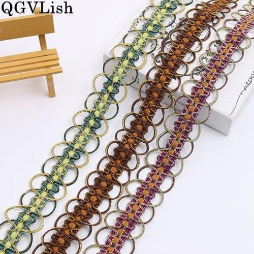 QGVLish 12M/lot 5cm Wide Curtain Lace Trims Belt Ribbons DIY Sewing Sofa Stage Tablecloth Clothing Chair Edge Lace Trim Decor