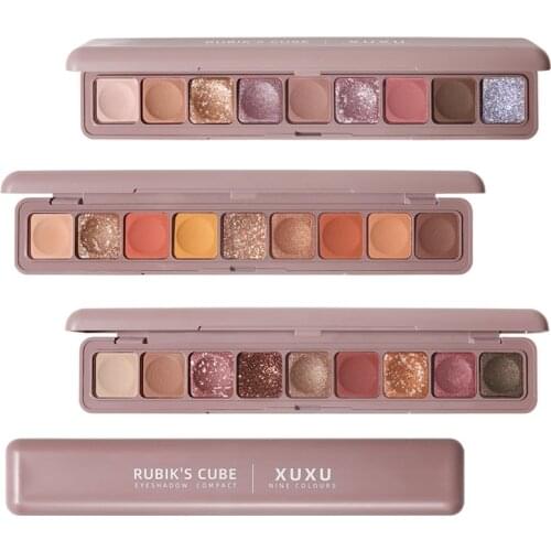 Nine-color eyeshadow pearlescent matte polarized glossy eye shadow palette lasting waterproof eye makeup