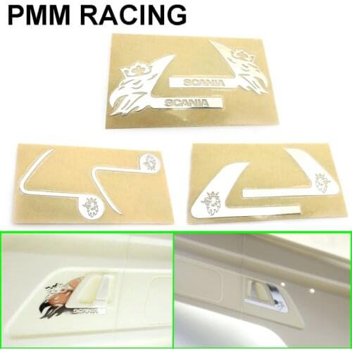 1Pair Silver Rc Truck Door Handle Decoration Decals Stickers For 1/14 Rc Tamiya Scania Truck R470 R620 730 56323 Tractor