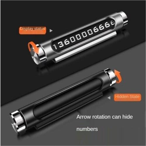 Promoted Luminous Car Temporary Parking Card Rotatable Telephone Number Plate Car Styling Promotion Magnetic Adsorption Design