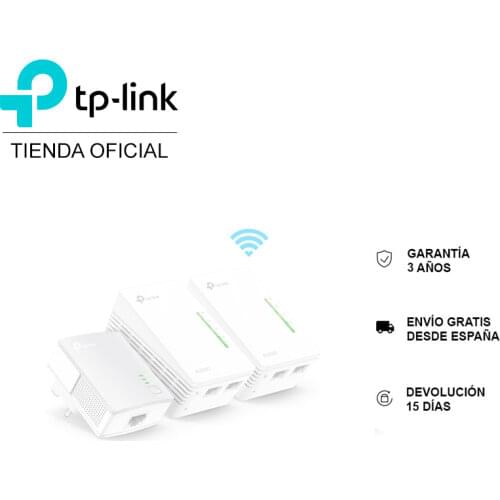 TP-LINK TL-WPA4220T KIT, Pack 3 PCs, upto 500 Mbps, Wi-Fi AV600, Router WiFi coverage, Plug and Play, warranty 2 years