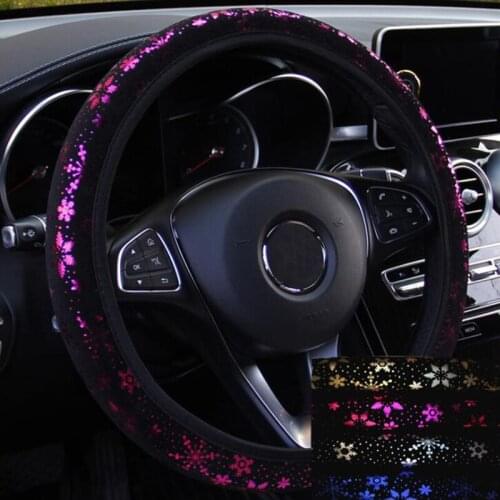 Universal Bronzing Car Steering Wheel Cover Fashion Skid Proof Steering-wheel covers Auto Accessories Case Car Styling