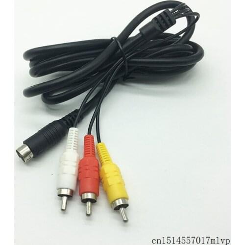 100 Pcs 1.8M AV RCA Video Cable For Sega Genesis 2 3 Game to 3 RCA for Megadrive 2 AV TV Cable
