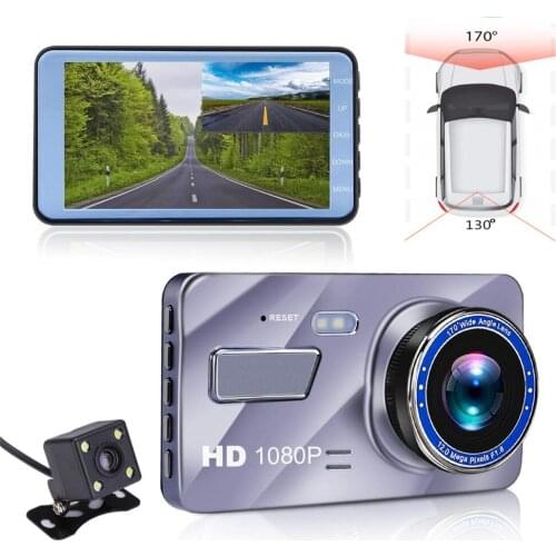 Dash Cam Dual Lens 4inch Car DVR FHD 1080P Two Camera Dashboard Recorder Rear views Dvrs Night Vision Auto Video Vehicle