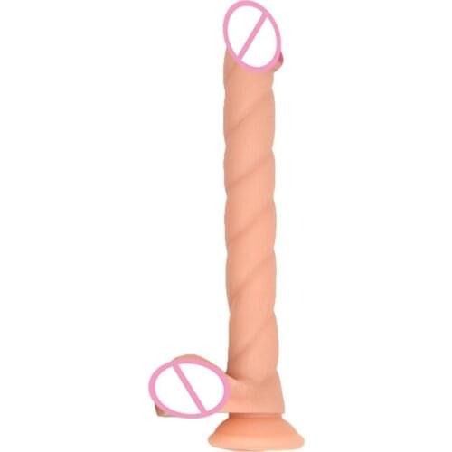 NNSX Wavy phallus twisty Dildo Realistic Dildo for Woman Soft Jelly Suction Cup Penis Anal Butt Plug adult products18