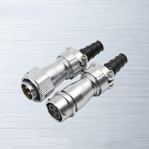 WEIPU WY20 TI/ZI Metal Male Plug Female Socket Extension Wire Connector Waterproof Soldering Cable Adapter 2 3 4 5 7 9 12 Pin