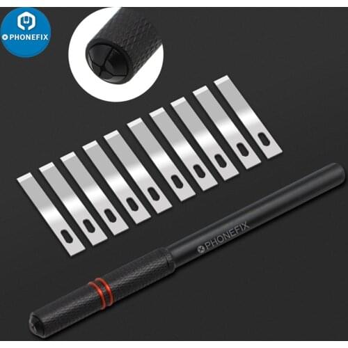 1 Set Metal Handle Scalpel Blade Knife Face ID Dot Matrix Repair Scalpel Knife for iPhone Facial Lattice Repair Hand Tools Kit