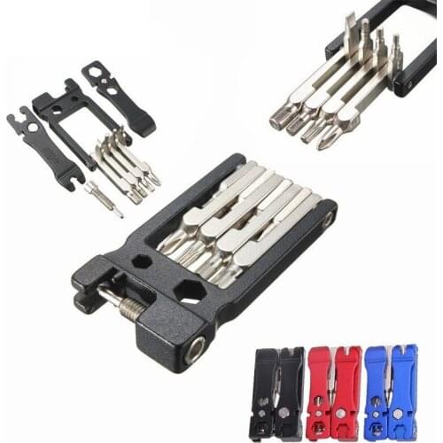 19 in 1 Multi Function Cycling Bike Repair tools Sets Mountain Road Bike Tool Kit Foldable Hex Wrench Cycle Screwdriver Tool