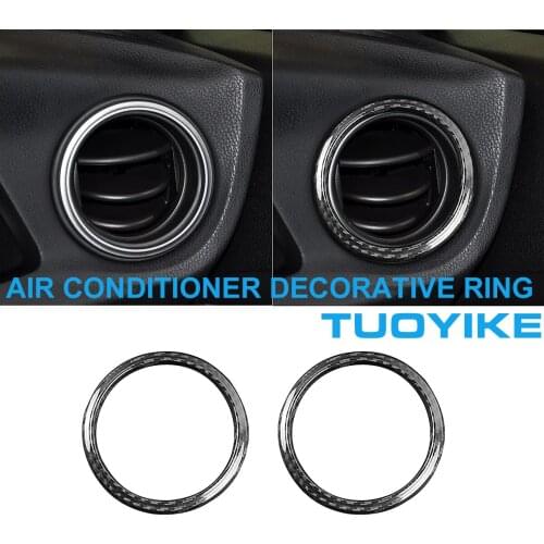 2PCS Car Styling Front AC Air Conditioner Vent Grille Outlet Decorative Ring Cover Trim For Toyota GT86 Subaru BRZ 2012-2016