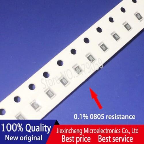 100PCS 0805 0.1% 10R 100R 2K 10K 100K 1M 2M High precision low temperature 25PPM Chip resistor