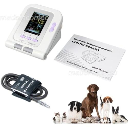 2021 Digital Veterinary Tensiometro Blood Pressure Monitor NIBP cuff,Dog/Cat/Pets CONTEC08A-VET