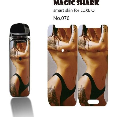 2021 Fashion Rose Flower Painting Cute Evil Bear Sexy Women Matte Ultra Thin Case Sticker Film for Vaporesso Luxe Q