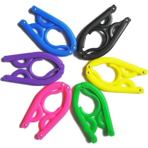 5PCS Portable Folding Plastic Clothing Coat Hanger Travel Foldable Hanger