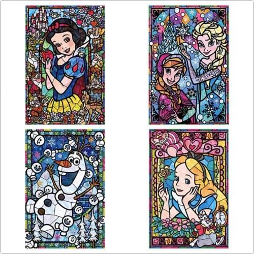 Disney Mickey DIY cartoon princess diamond painting rhinestone cross stitch set handmade crafts children gift