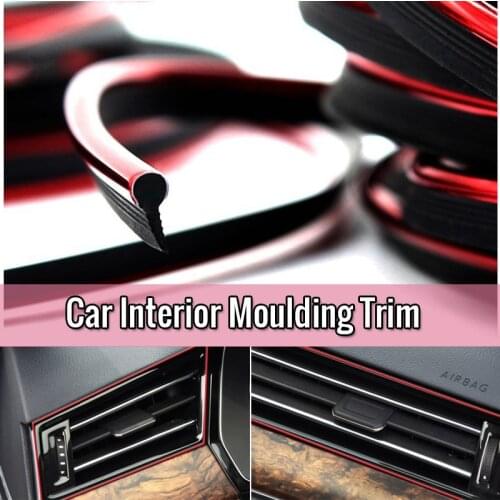 Automobile Decorative Strip interior Decoration Special Door Panel Gap instrument Panel Decorative Bright Strip 5 meters