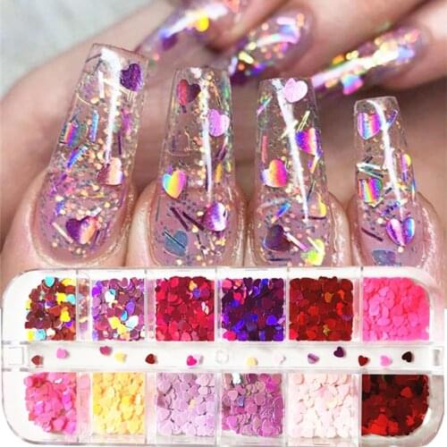 Nail Sequins Butterfly Love Heart Style Red Valentines Day Series Ultra-thin Love Lips Sticker Nail Sequins Nail Art Decoration