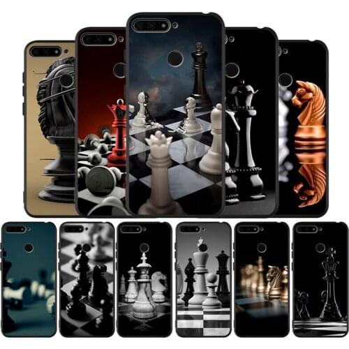 Black and white chess black Silicone Phone Case For Huawei honor 30 20 Pro 8 8X 9 10 20 Lite Mate 10 20 30 Lite Pro cover