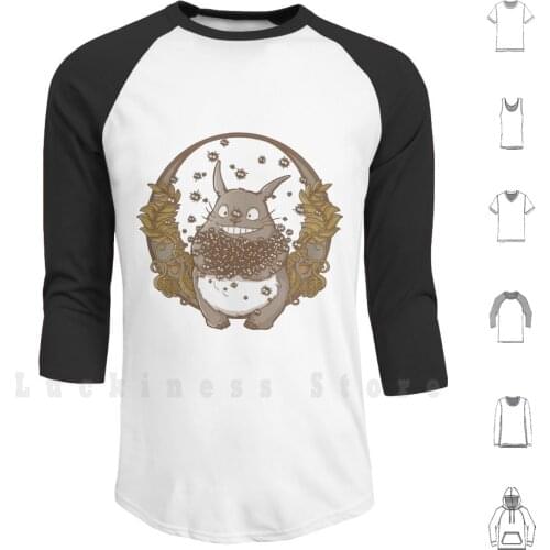 Black Hug hoodies long sleeve Totoro Nerini Black Cute Sweet Kawaii Funny Forest My Neighbor Totoro Studio Ghibli