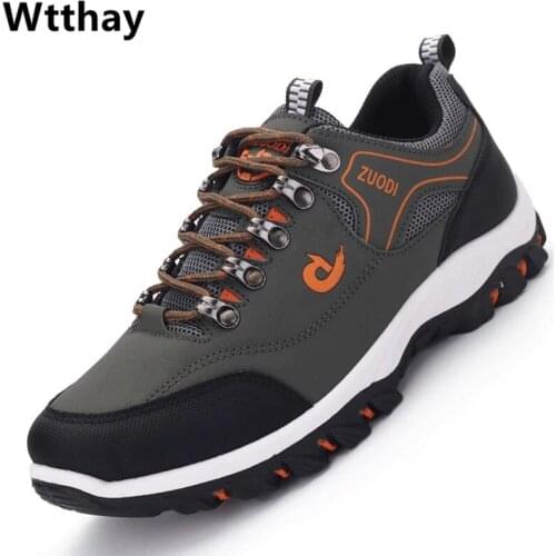 Men Treking Shoes Round Toe Climbing Hiking Shoes Outdoor Sneakers Breathable Men Trainers Comfortable Walking Casual Men Shoes