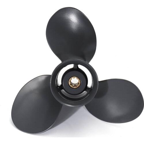 Marine Boat Outboard Propeller 9 1/4 x 10 1/2 For Honda 8-20HP 58130-ZV4-010AH Gray Aluminum Alloy 3 Blades 8 Spline Tooth