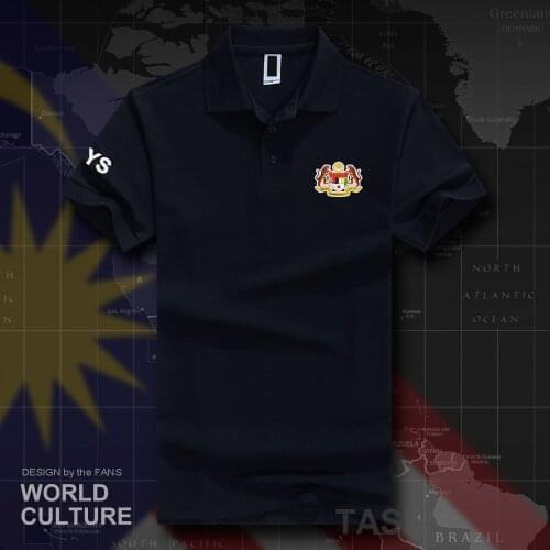 Malaysia MYS polo shirts men short sleeve white brands printed for country 2018 cotton nation emblem new fashion